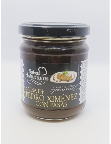 Salsa asturiana de Pedro Ximenez con pasas